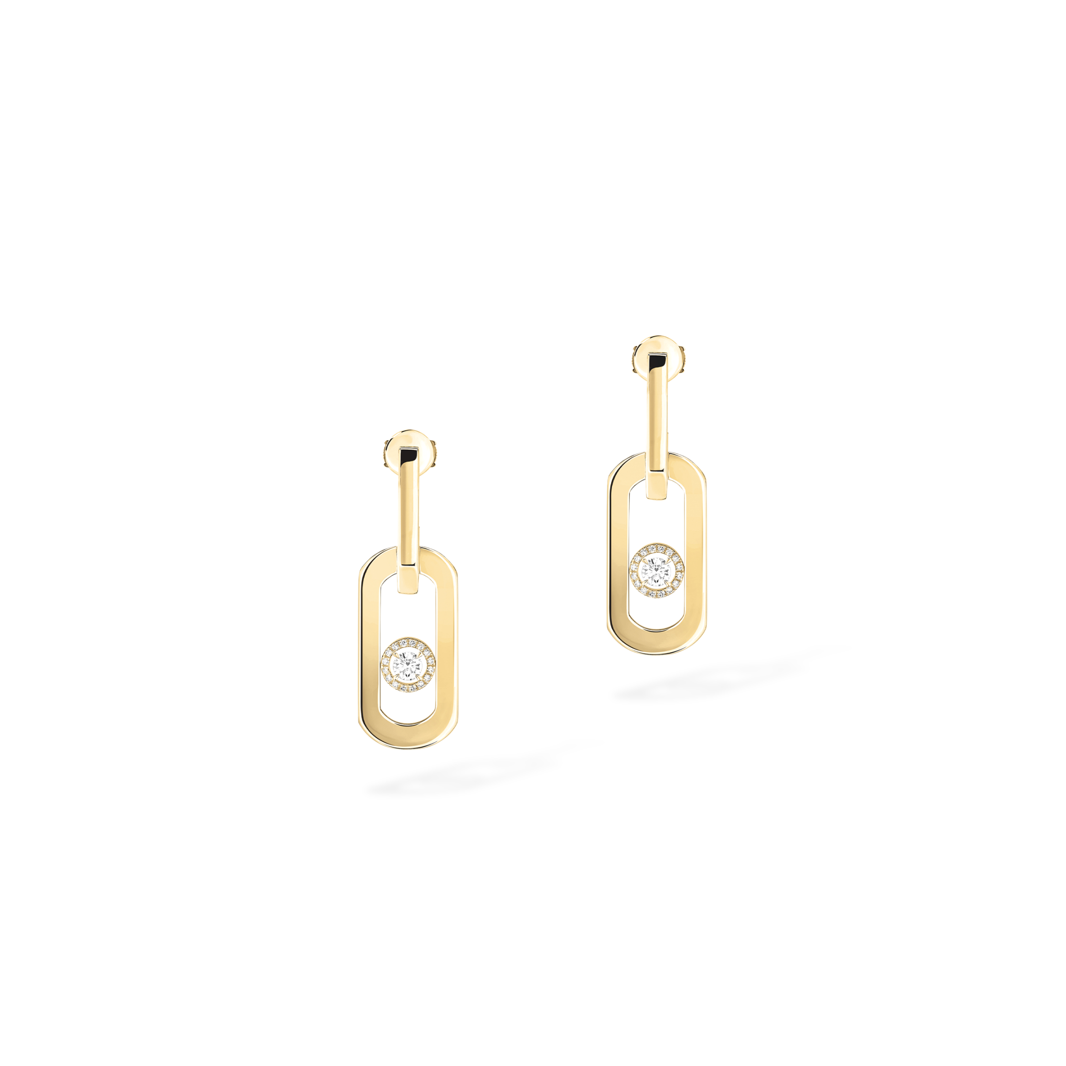 Mes1kaa so move xl pendant earrings yellow gold d1am0nd earrings 13132-yg